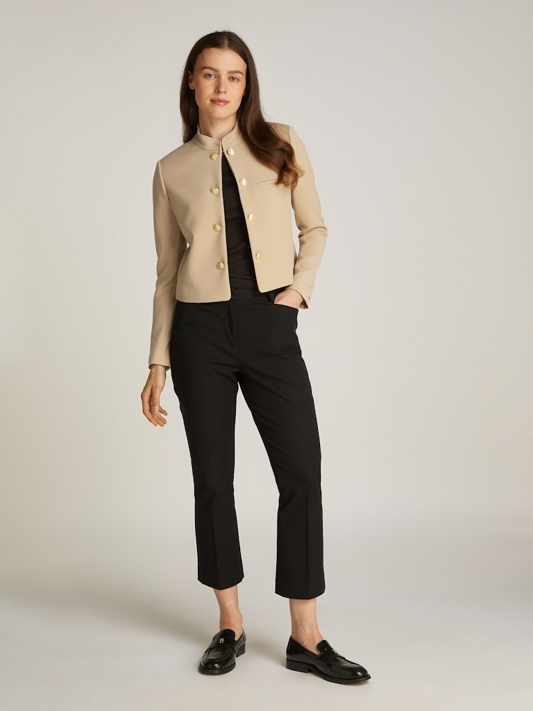 Tommy Hilfiger Pamuk Bej Kadın Blazer - WW0WW446070GC