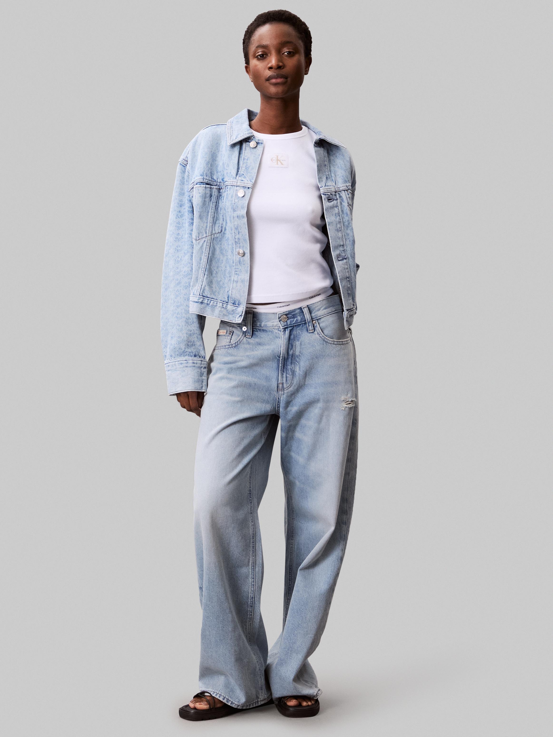 Calvin Klein Kadın Mavi Kot Mont
