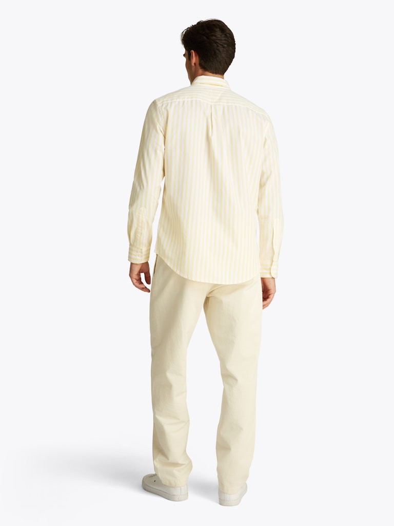 Tommy Hilfiger Poplin Sarı Erkek Uzun Kollu Gömlek - MW0MW391590FP