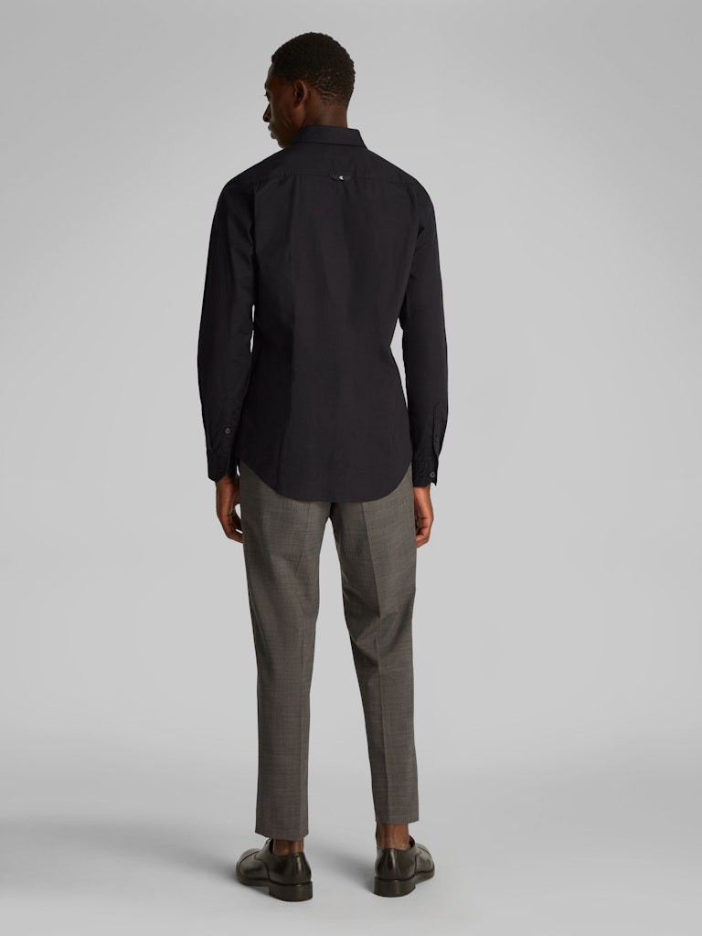 Calvin Klein Streç Pamuklu Slim Fit Gömlek Erkek Siyah Gömlek - J30J324614BEH