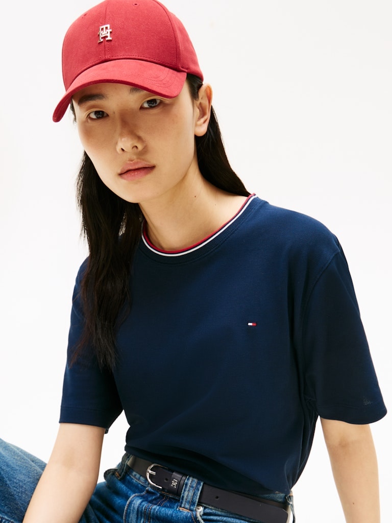 Tommy Hilfiger Kadın Lacivert O Yaka T-Shirt