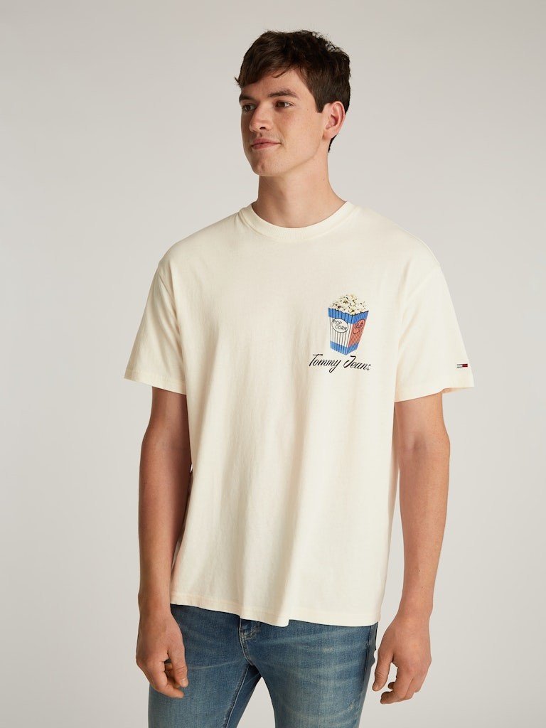 Tommy Hilfiger Pamuk Beyaz Erkek Kısa Kollu T-Shirt - DM0DM20352YBH
