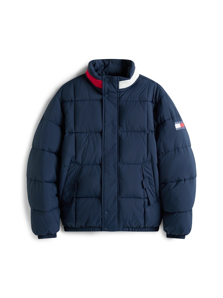 Tommy Hilfiger Erkek Lacivert Puffer Mont