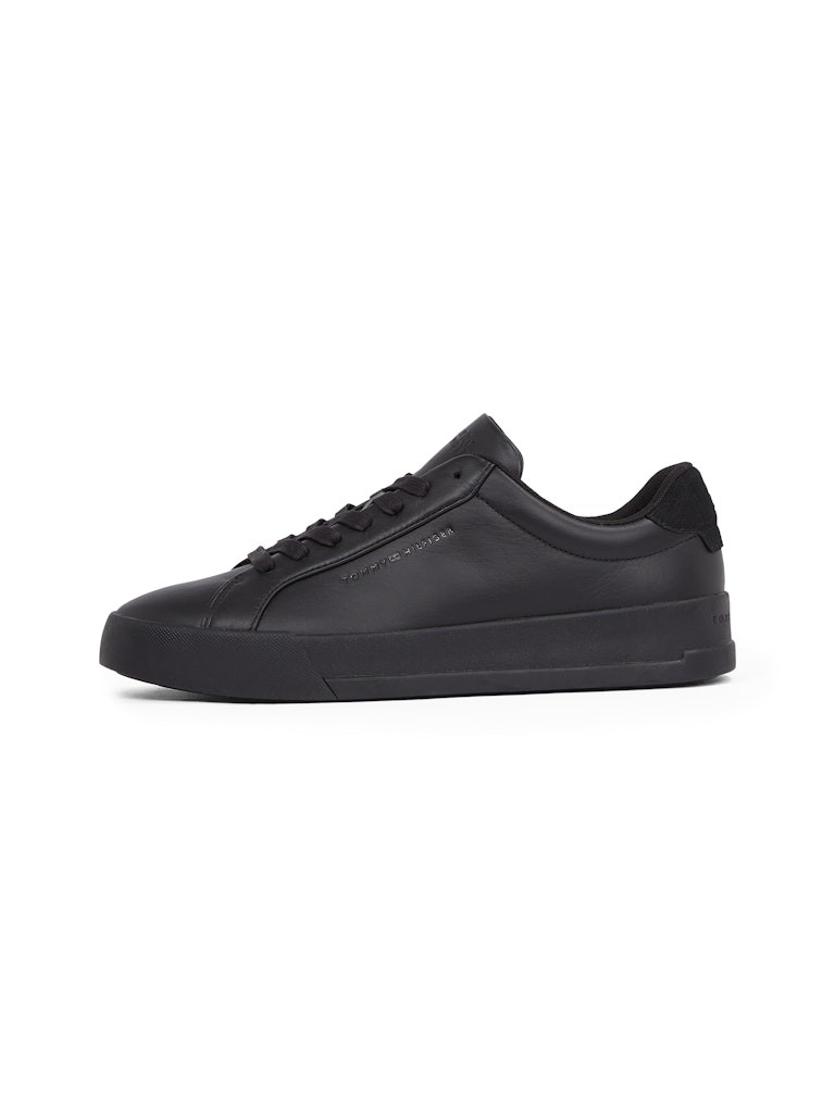 Tommy Hilfiger Deri Sneaker Erkek Siyah Ayakkabı - FM0FM05322BDS