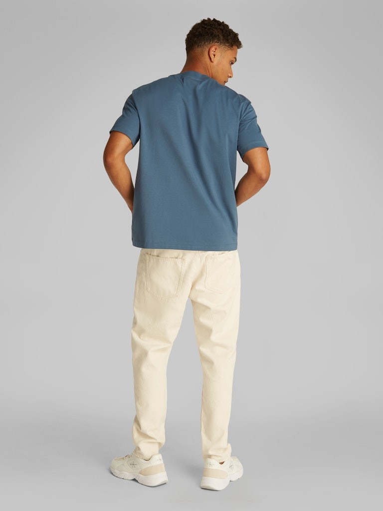Calvin Klein Rejeneratif Pamuk Mavi Erkek Kısa Kollu T-Shirt - J30J327494CK1