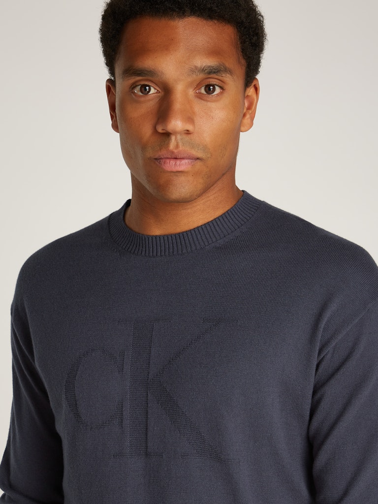 CK INTARSIA MIX STITCH SWEATER