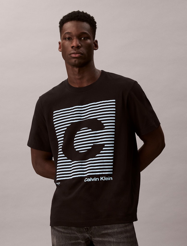 Calvin Klein Erkek Siyah  O Yaka  T-Shirt