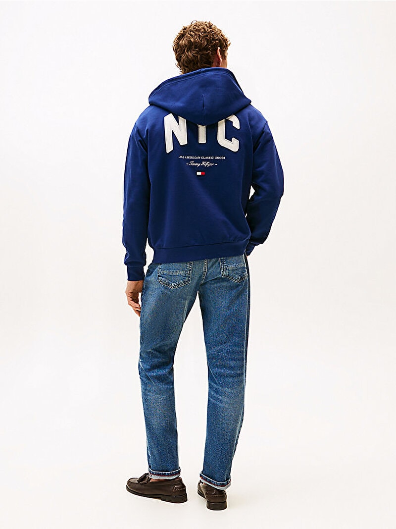 Tommy Hilfiger Erkek Prep Zip Thru Lacivert Hoodie