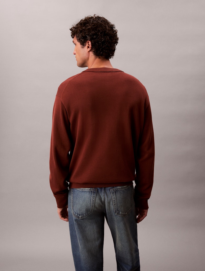 Calvin Klein Erkek Kahverengi O Yaka Triko