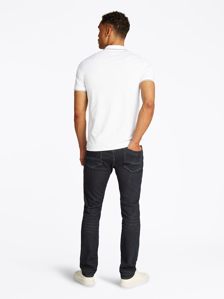 Tommy Hilfiger Pamuk Beyaz Erkek Kısa Kollu Düğmeli Polo Yaka T-Shirt - MW0MW37310YBR