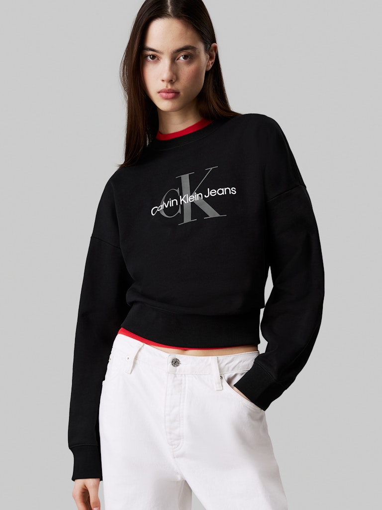 Calvin Klein Kadın O Yaka Siyah Sweatshirt