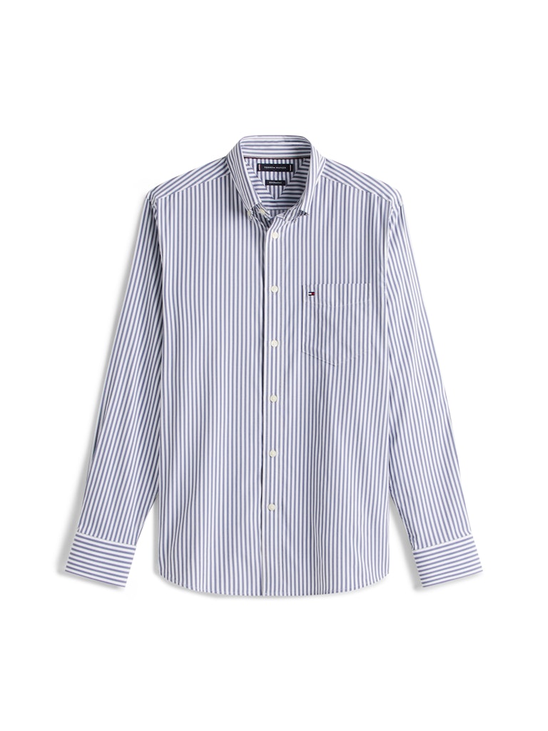 Tommy Hilfiger Erkek Normal Kesim Mavi Gömlek