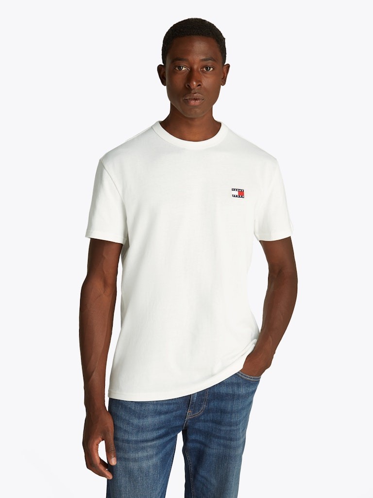 Tommy Hilfiger Rejeneratif Pamuk Beyaz Erkek Kısa Kollu T-Shirt - DM0DM20322YBL