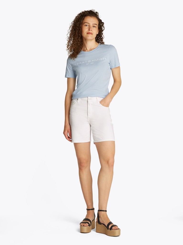 Tommy Hilfiger Denim Beyaz Kadın 5 Cep Şort - WW0WW45924YCF