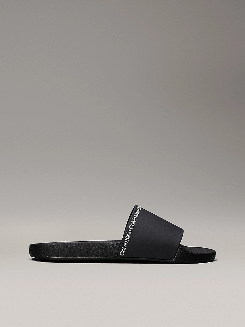 Calvin Klein Siyah Erkek Tek Bantlı Terlik - HM0HM00981BEH