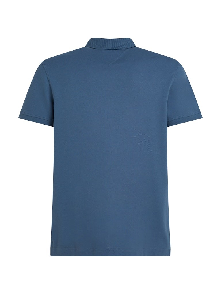 Tommy Hilfiger Organik Pamuk Mavi Erkek Kısa Kollu Düğmeli Polo Yaka T-Shirt - MW0MW17770DBZ