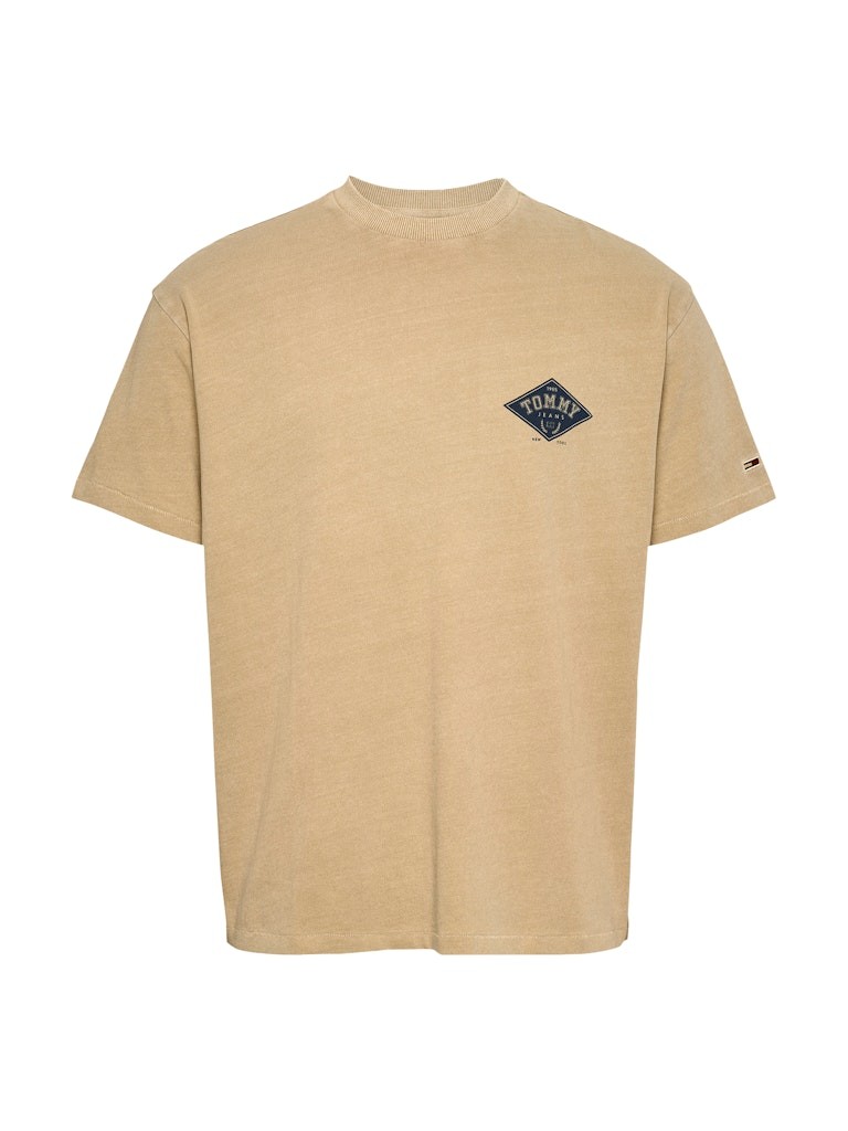 Tommy Hilfiger Pamuk Bej Erkek Kısa Kollu T-Shirt - DM0DM20806ACT