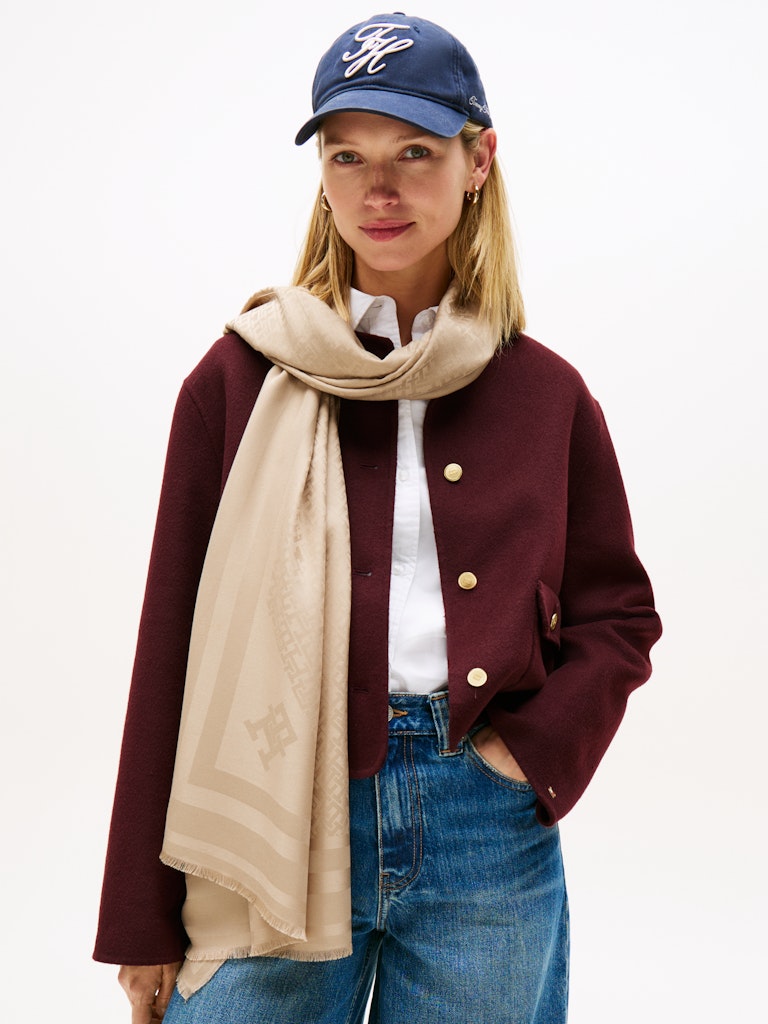 Tommy Hilfiger Kadın Bej Şal