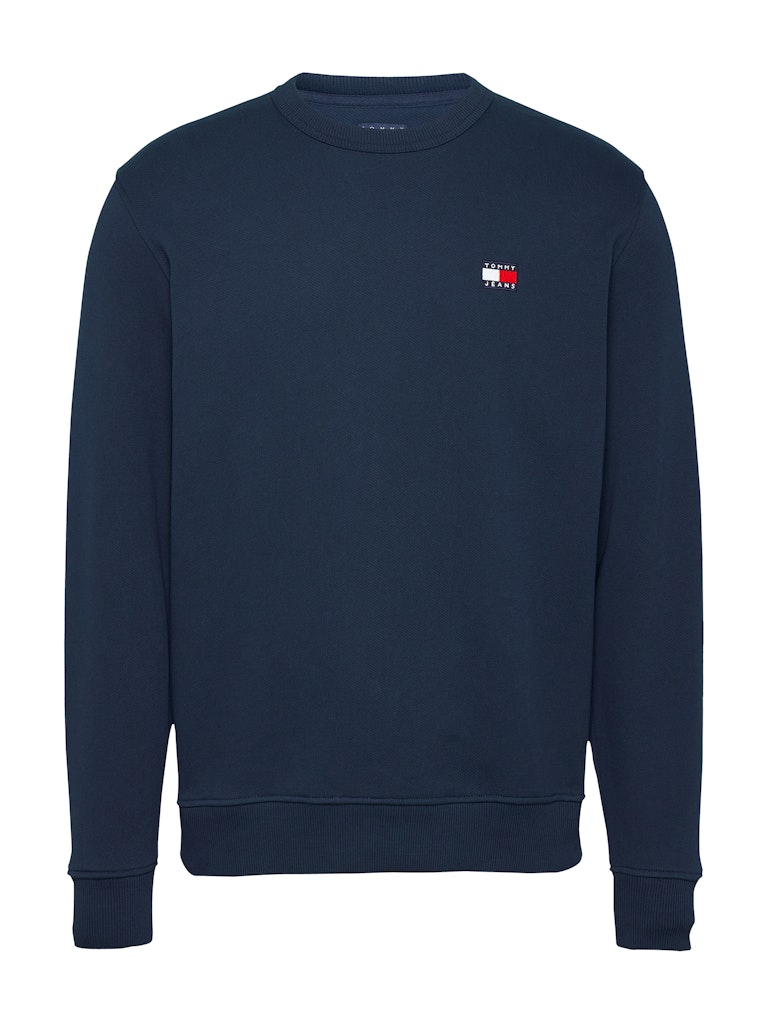 Tommy Hilfiger Erkek Mavi Reg Badge Crew Sweatshirt