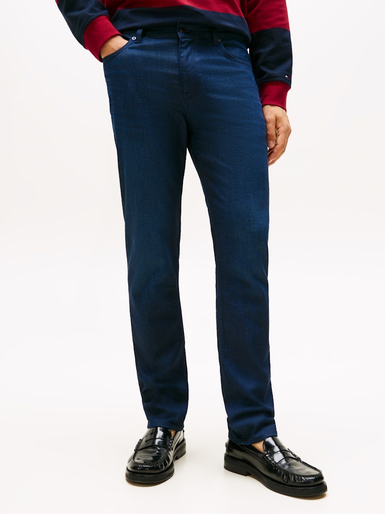 Tommy Hilfiger Erkek Mavi  Düz Kesim Denton Jean Pantolon