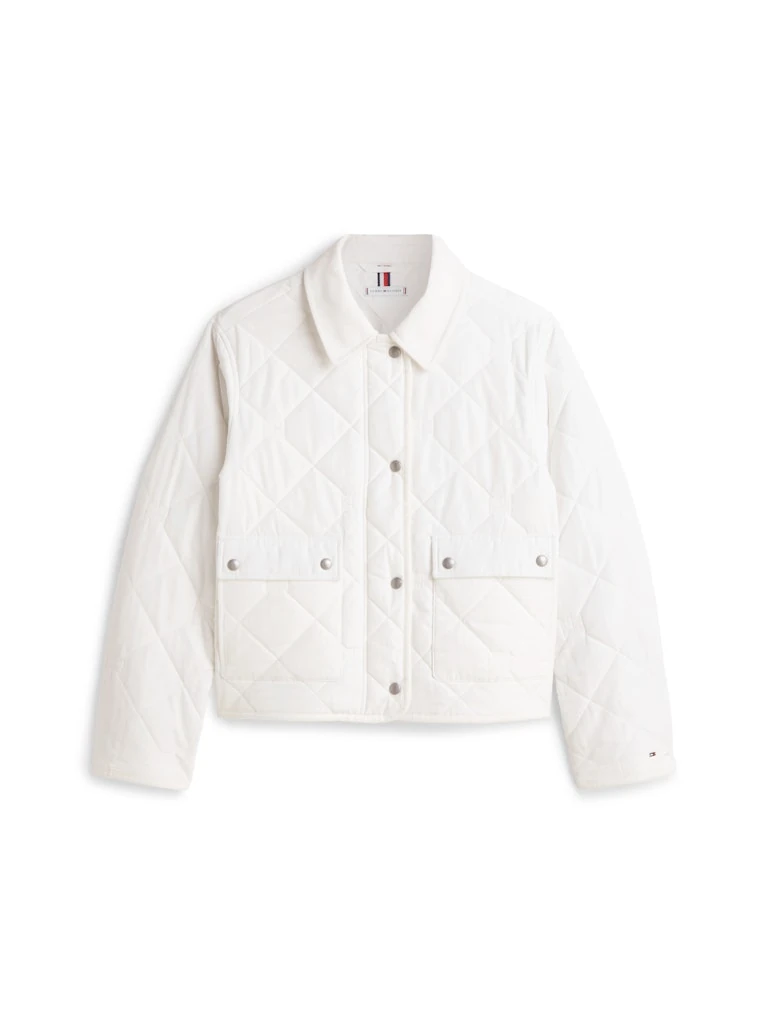 Tommy Hilfiger Kadın Beyaz Padded Mont