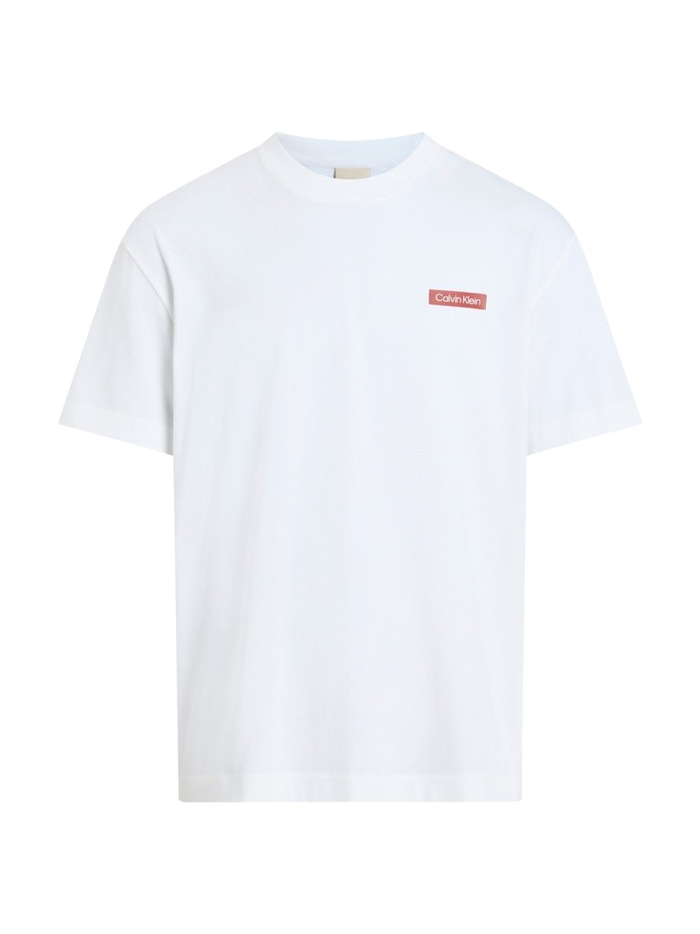 Calvin Klein Rejeneratif Pamuk Beyaz Erkek Kısa Kollu T-Shirt - K10K114158YAF