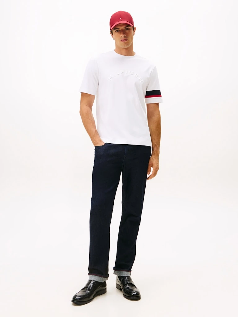 Tommy Hilfiger Erkek Beyaz  O Yaka  T-Shirt