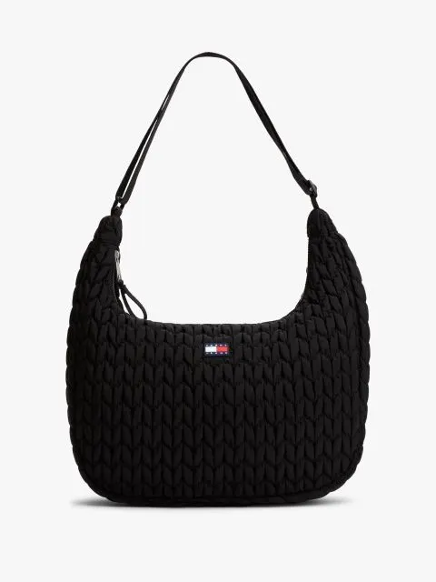 Tommy Hilfiger Kadın Kapitone Siyah Çapraz Çanta