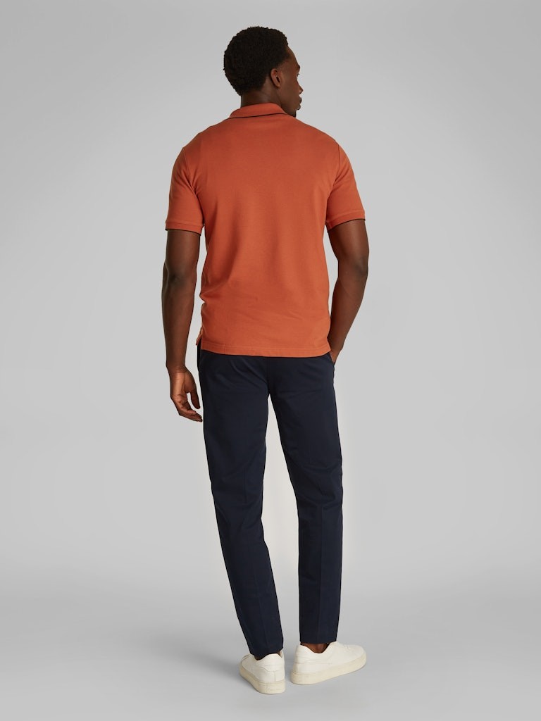 Calvin Klein Organik Pamuk Kırmızı Erkek Kısa Kollu Düğmeli Polo Yaka T-Shirt - K10K112751XAH