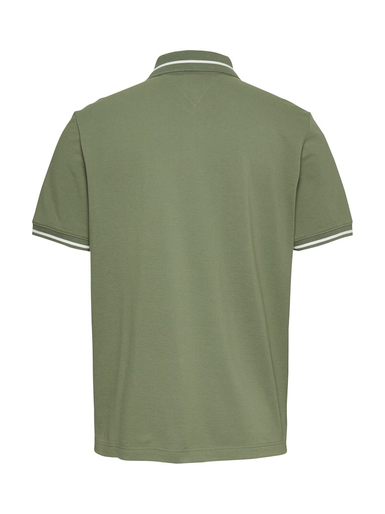 Tommy Hilfiger Rejeneratif Pamuk Yeşil Erkek Kısa Kollu Düğmeli Polo Yaka T-Shirt - DM0DM20745MR6
