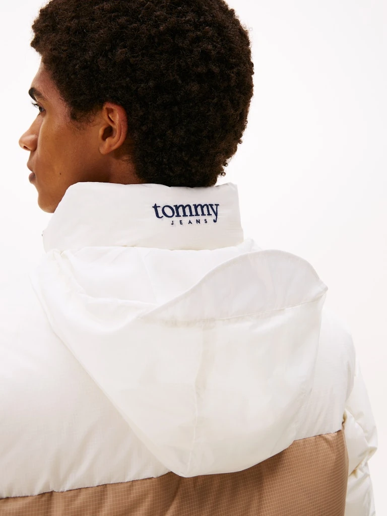 Tommy Hilfiger Erkek Beyaz Kaz Tüyü Puffer  Mont