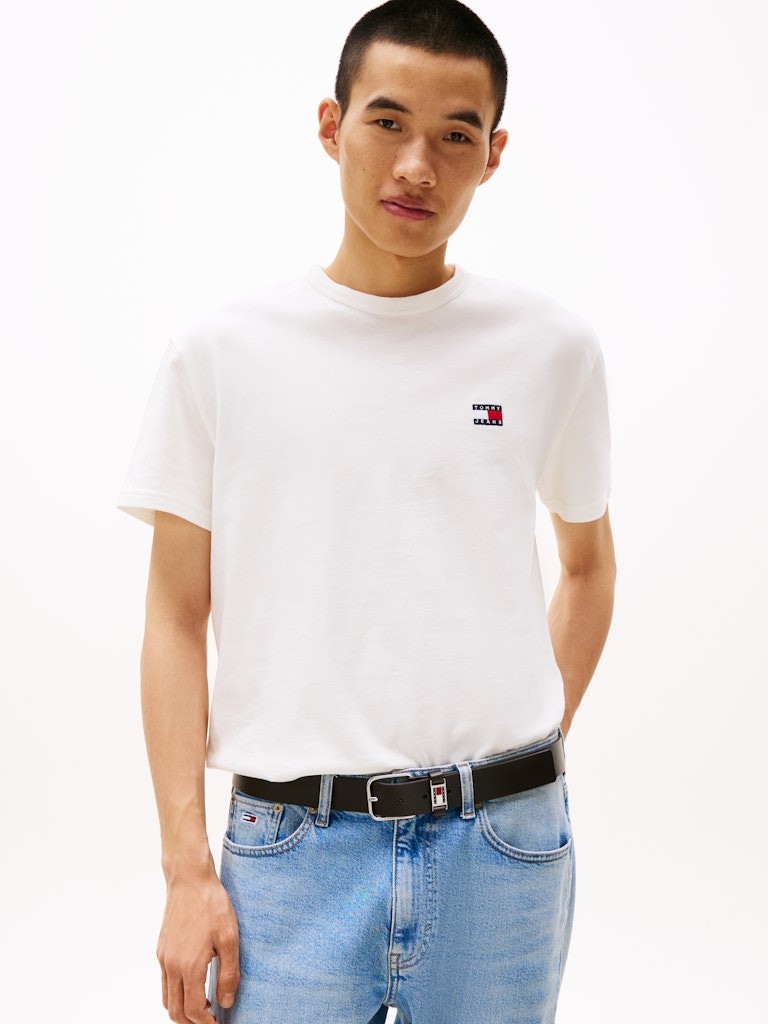 Tommy Hilfiger Rejeneratif Pamuk Beyaz Erkek Kısa Kollu T-Shirt