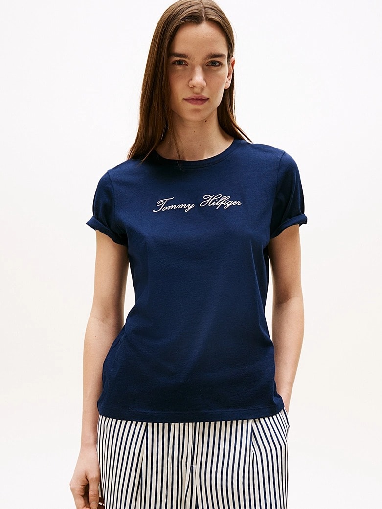 Tommy Hilfiger Kadın Lacivert T-Shirt