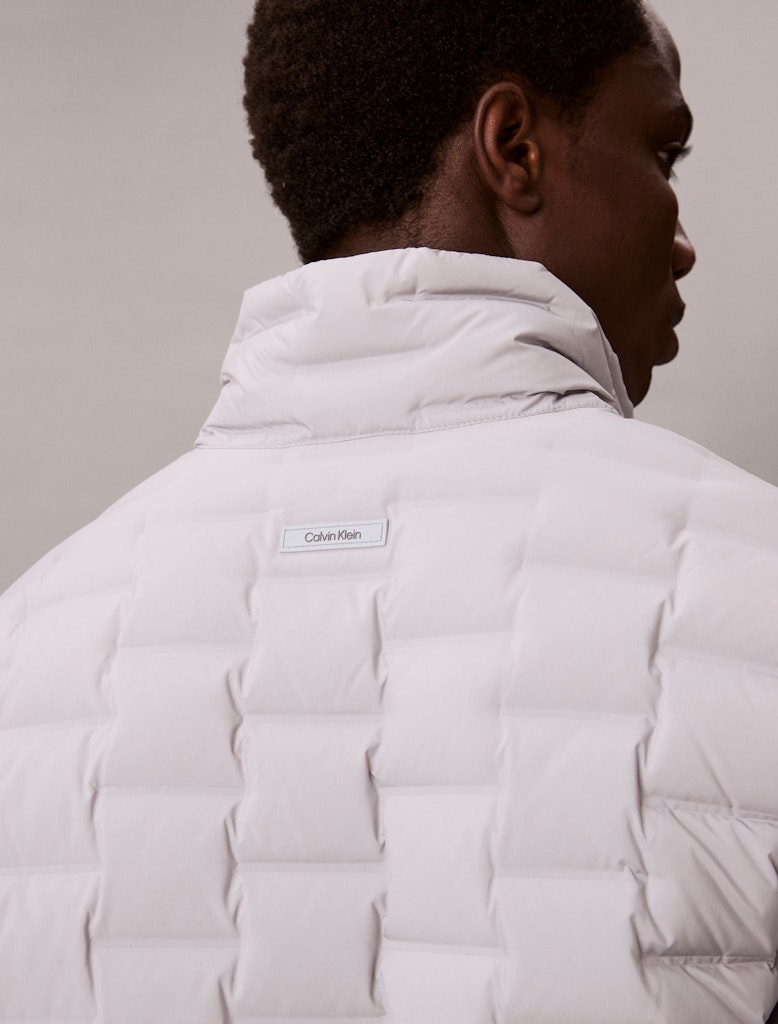Calvin Klein Erkek Gri Puffer Mont