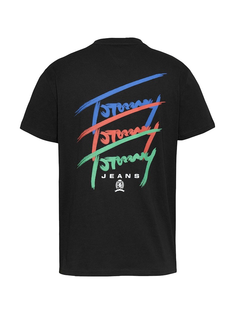 Tommy Hilfiger Rejeneratif Pamuk Siyah Erkek Kısa Kollu T-Shirt - DM0DM20771BDS