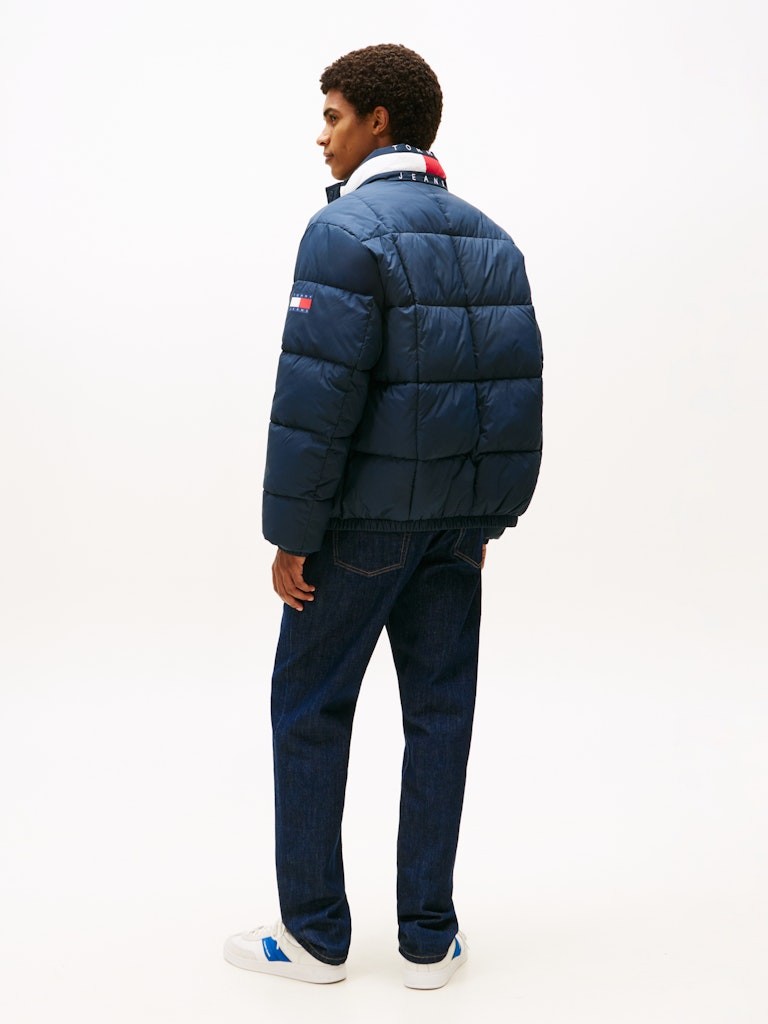 Tommy Hilfiger Erkek Lacivert Puffer Mont