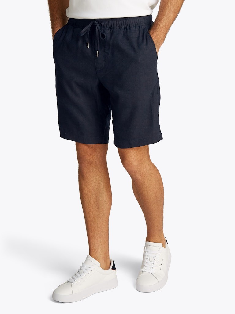 Tommy Hilfiger Keten Lacivert Erkek Yan Cep Harlem Şort - MW0MW37804DW5