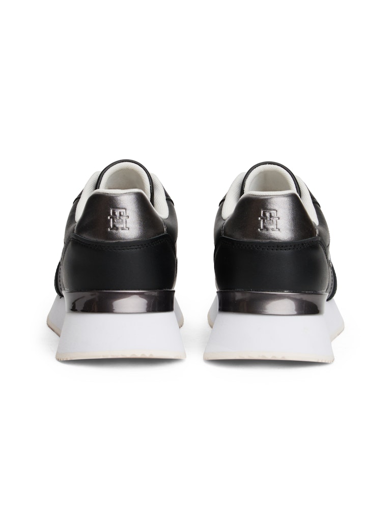 Tommy Hilfiger Kadın Siyah  Kısa Taban Runner Sneakers