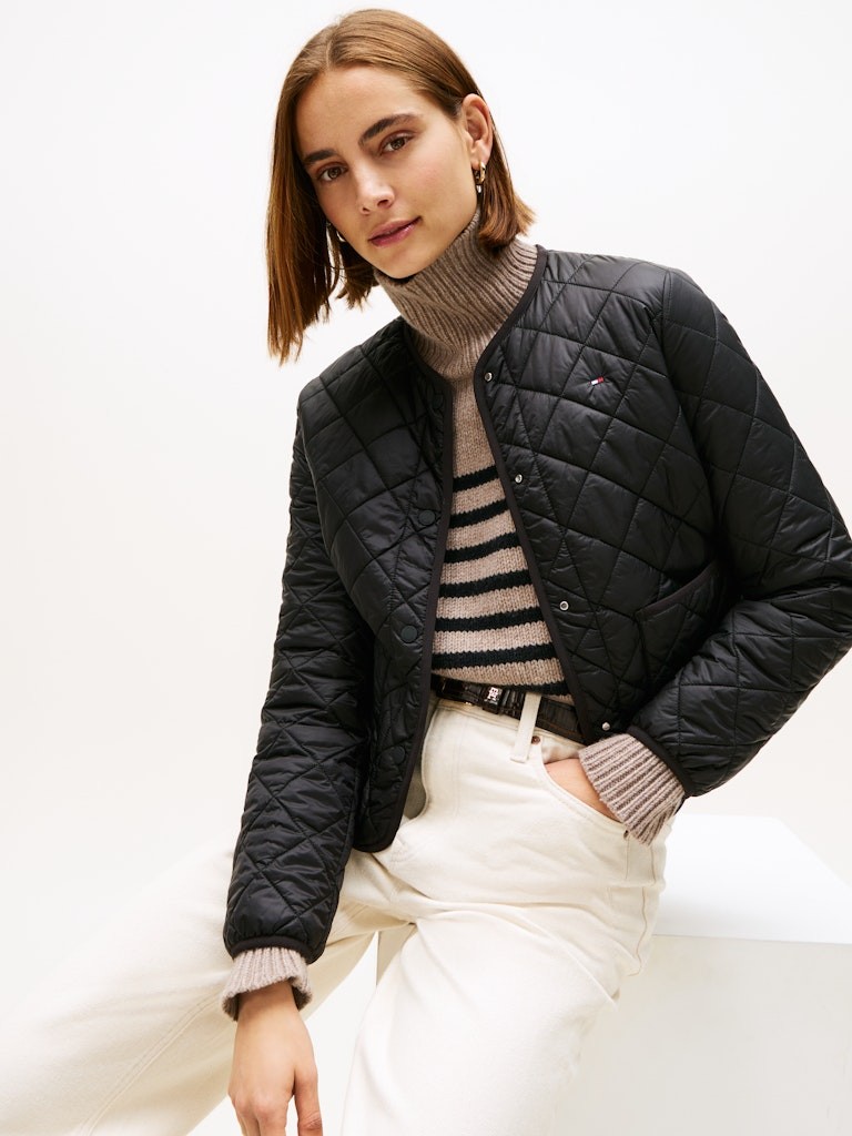 Tommy Hilfiger Kadın Siyah Padded Mont