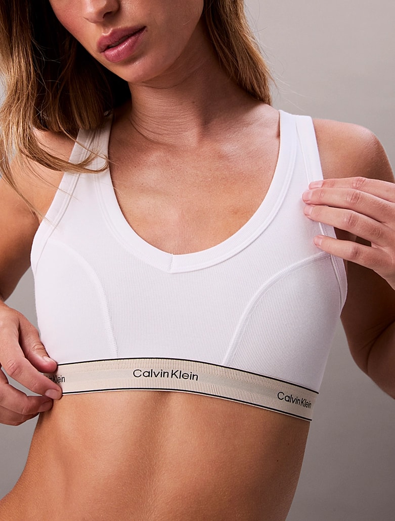 Calvin Klein Kadın Beyaz Pamuk Üçgen Sütyen