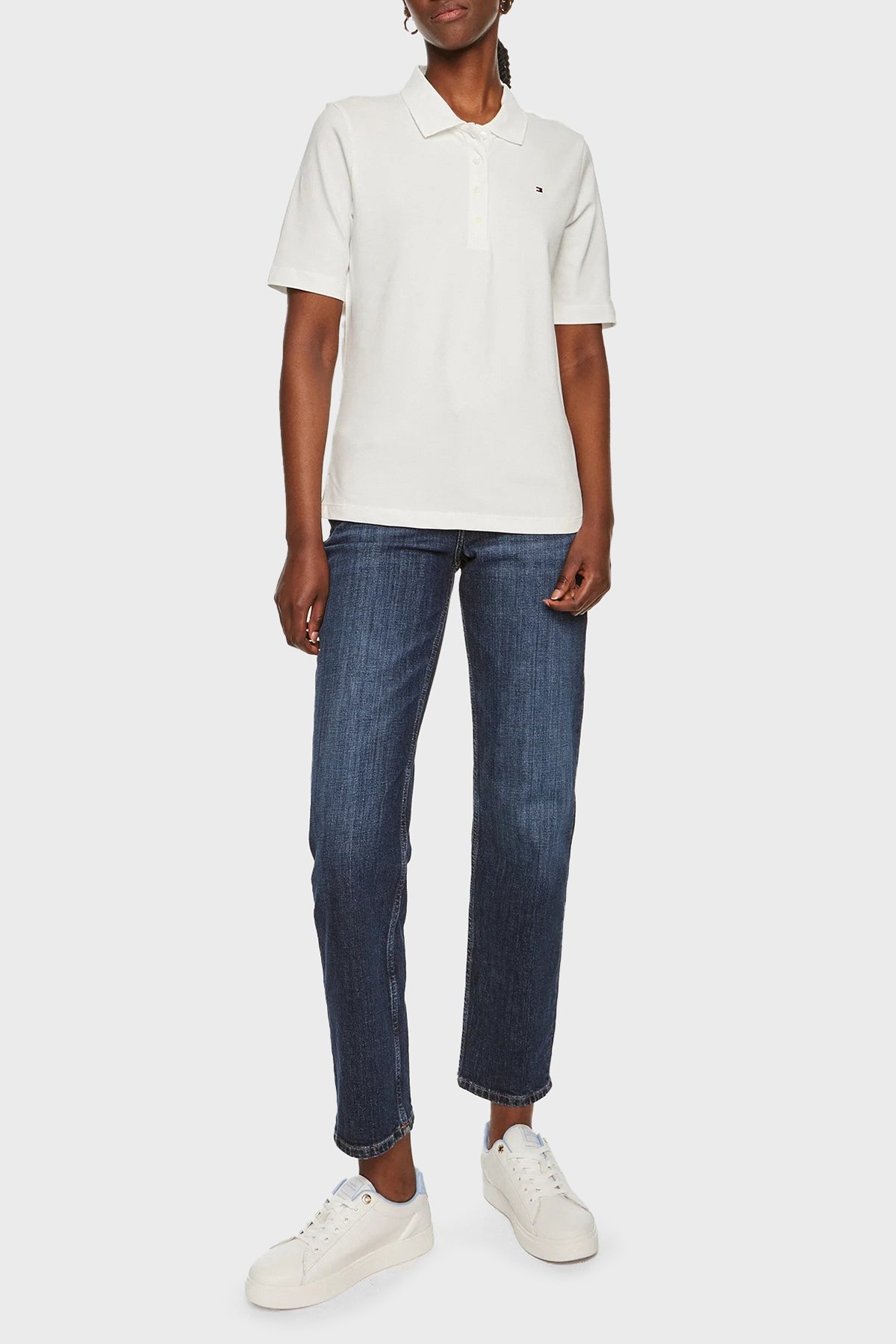 Tommy Hilfiger Kadın Bej Polo T-shirt