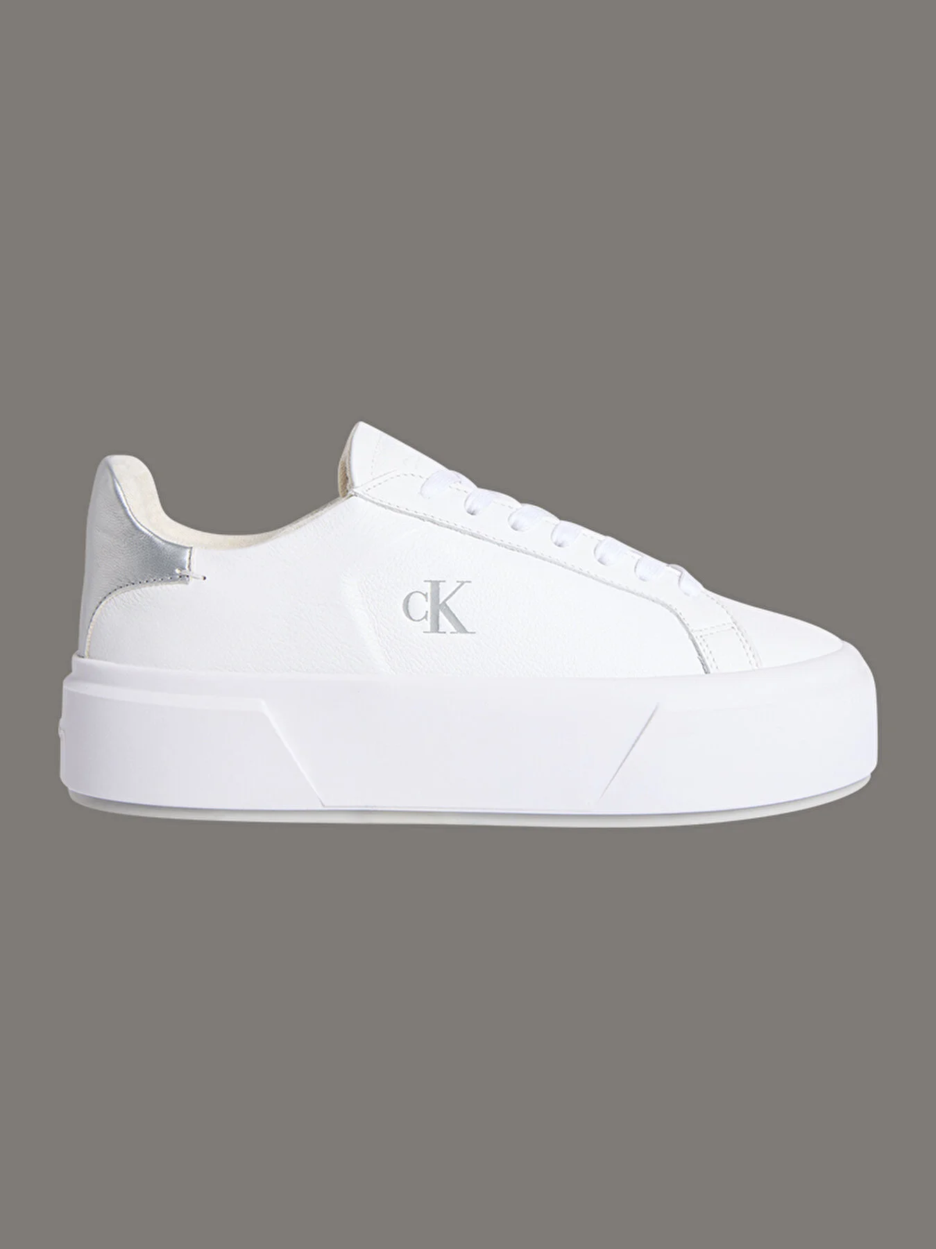 Calvin Klein Kadın Flatform Beyaz Sneaker