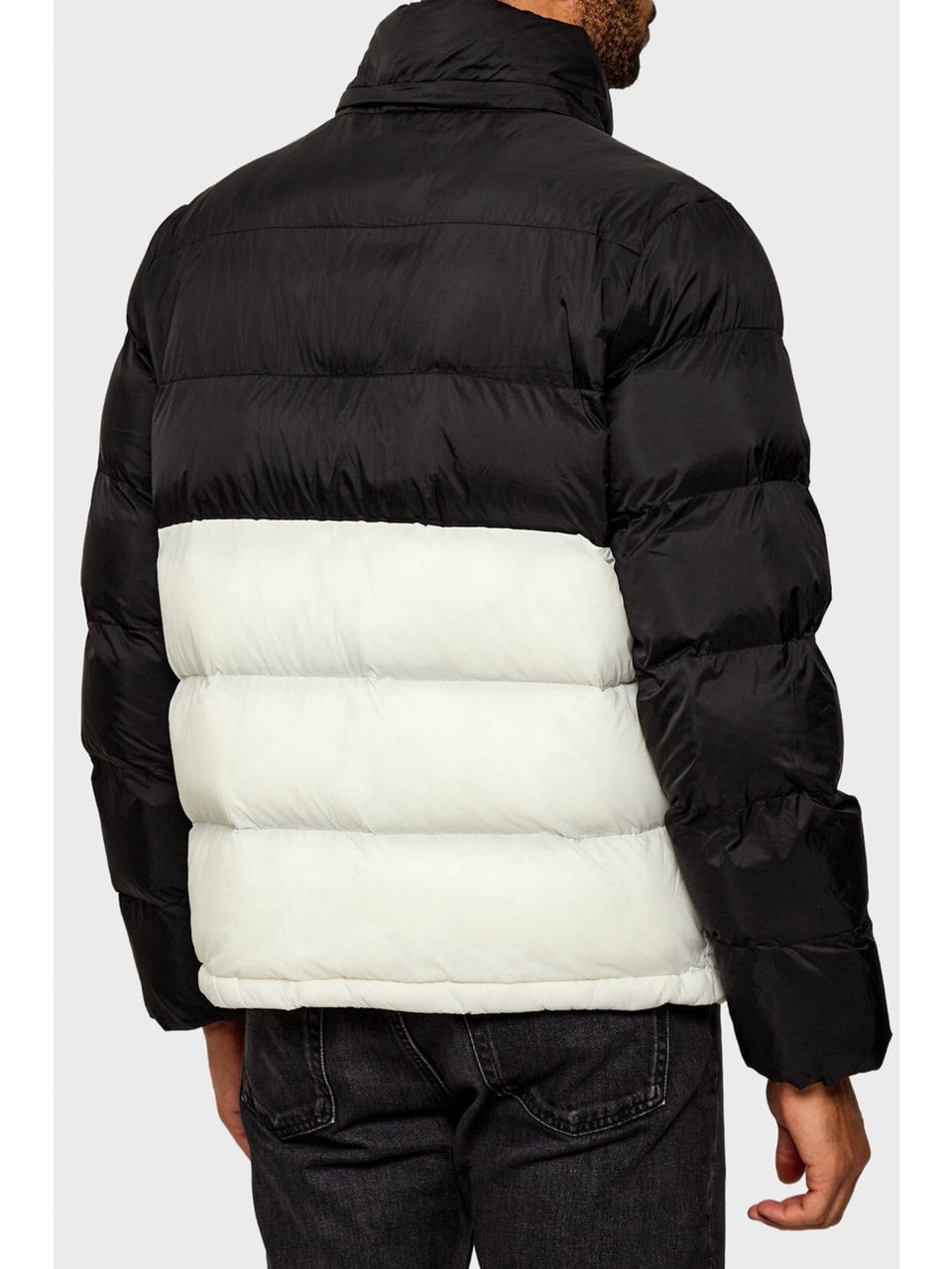 Calvin Klein Erkek Kapitoneli Kapuüşonlu Beyaz Mont