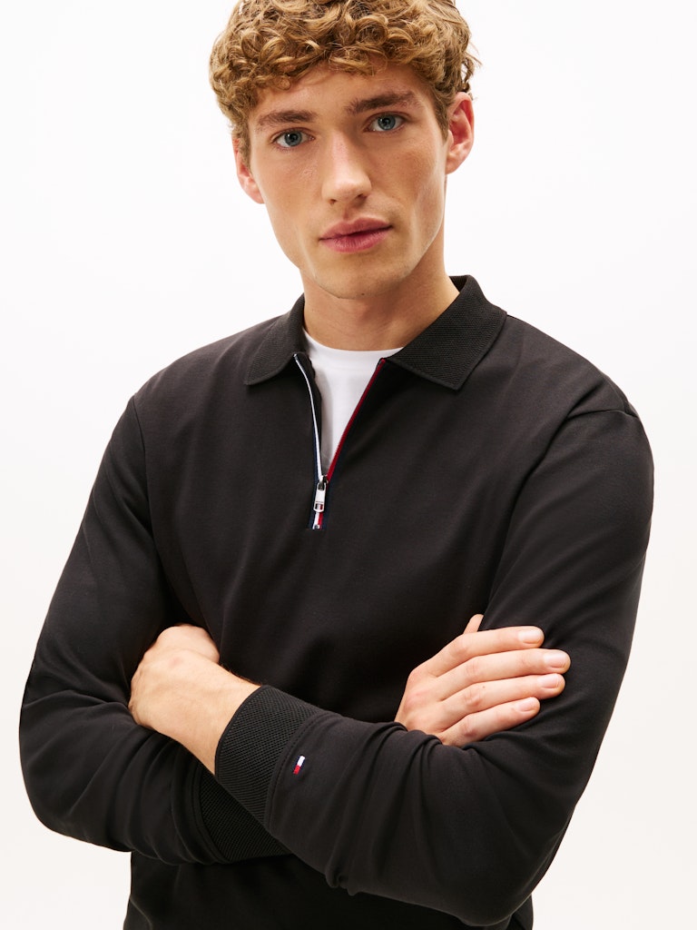 Tommy Hilfiger Erkek Uzun Kollu Siyah T-Shirt
