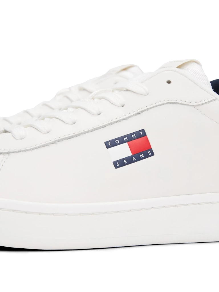 Tommy Hilfiger Erkek Beyaz  Kısa Taban  Sneakers