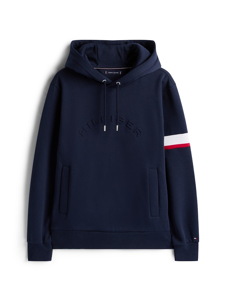 Tommy Hilfiger Erkek Kapşonlu Lacivert Sweatshirt