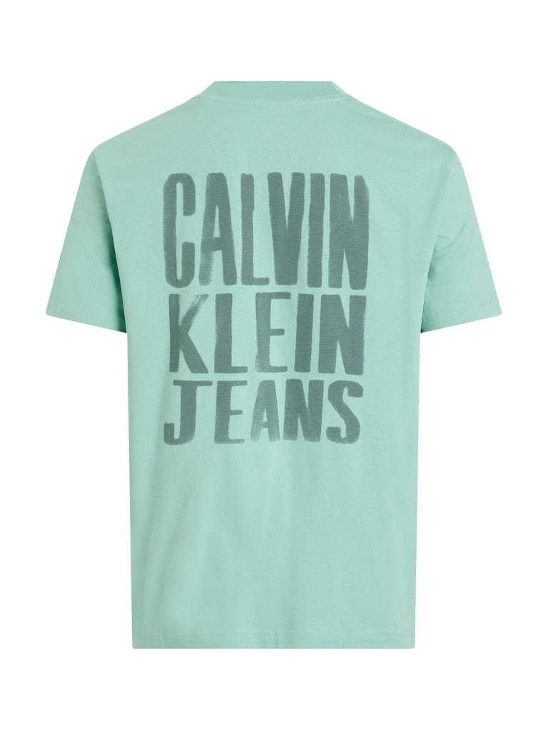 Calvin Klein Rejeneratif Pamuk Yeşil Erkek Kısa Kollu T-Shirt - J30J327523MR5