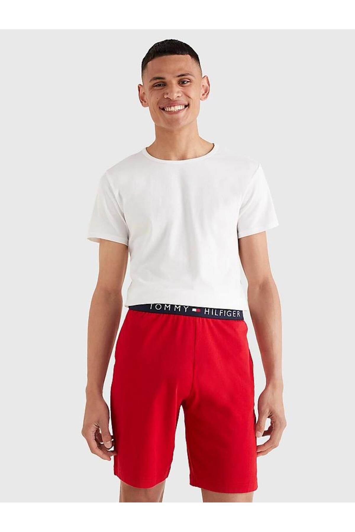 Tommy Hilfiger Pamuk Mavi Erkek Kısa Kollu O Yaka T-Shirt