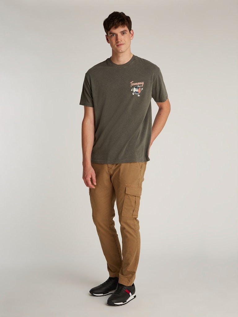 Tommy Hilfiger Pamuk Siyah Erkek Kısa Kollu T-Shirt - DM0DM20352BDS