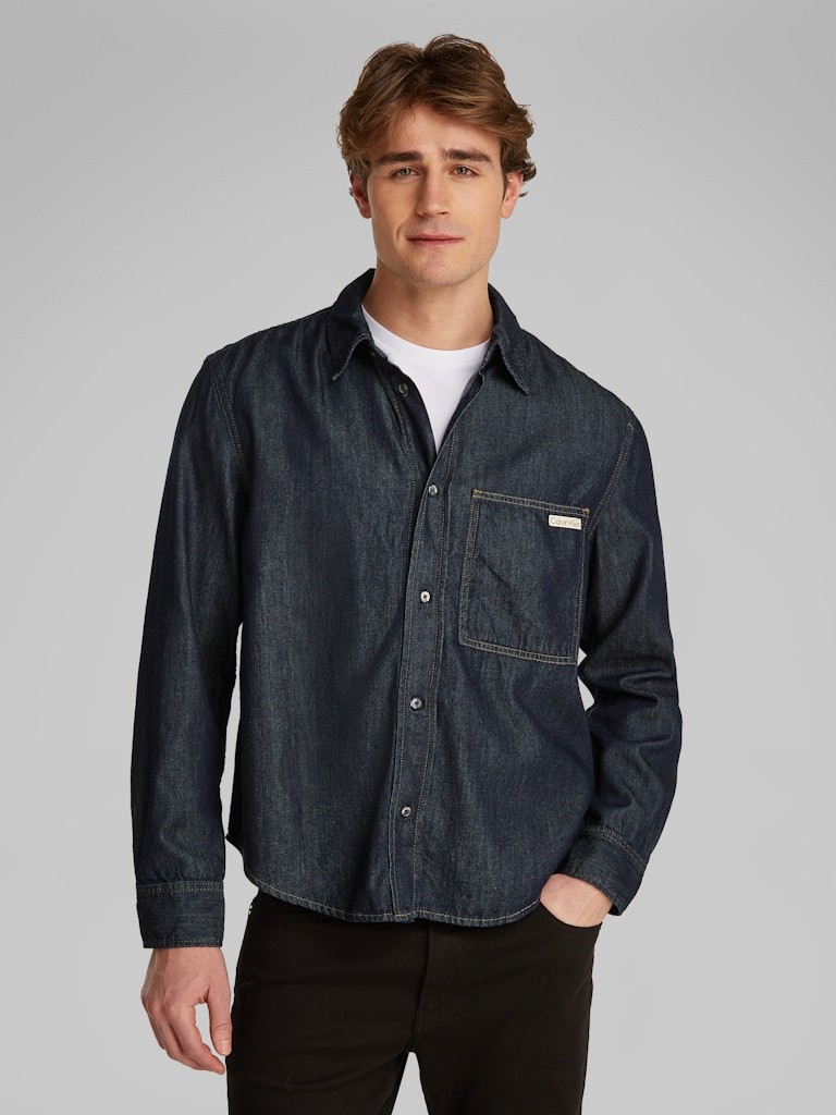 Calvin Klein Denim Mavi Erkek Uzun Kollu Gömlek - J30J3265841BJ